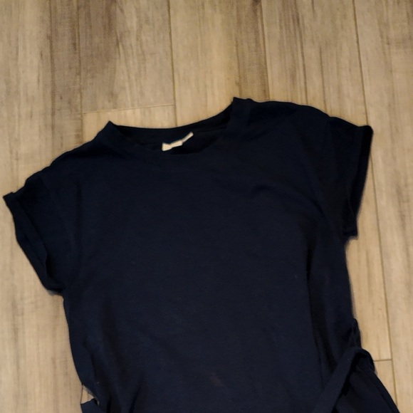 On 34th Women’s Navy Tie Waist Dress Size M Office Work Casual Lagonlook - Picture 10 of 12
